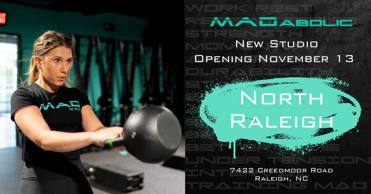 MADabolic, New Studio Opening November 13 - North Raleigh.